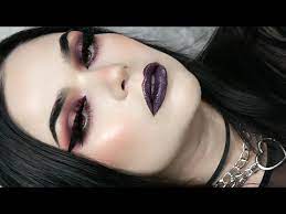 dark plum kinda goth makeup tutorial