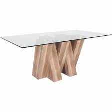 Tan And Chrome Glass Top Dining Table