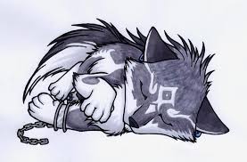 Free black and white cartoon wolf download free clip art. Cute And Sleeping Anime Wolf Cartoon Wolf Anime Wolf Zelda Art