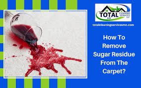 remove sugar residue from the carpet