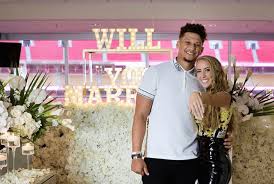 Kansas city chiefs quarterback patrick mahomes proposed to longtime girlfriend brittany matthews seven months after winning super bowl liv — photos. Nfl Superbowl Star Patrick Mahomes Engaged To Girlfriend Brittany Matthews See Her Massive Diamond Ring 99 7 The Bull Real American Country