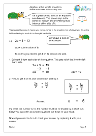 solve simple equations algebra for