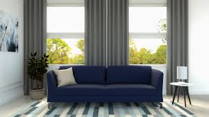 what color curtains go with blue couch