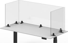 Table divider can also be used to extend your business' visual identity, matching your office furniture colour with your company's logo and branding. Luxor Divtt 30x30x60 Package Of 3 Clear Desk Dividers With Feet 30 High 30 Sides 60 Back Panel Touchboards
