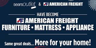 When you can purchase high quality furniture at closeout prices and avoid paying for fancy showrooms and displays, you get the best for less. American Freight On Twitter Now You Can Get So Much More Bang For Your Buck Sears Outlet And American Freight Have Joined Forces To Become The New American Freight Furniture Mattress