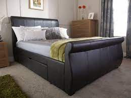 faux leather storage bed frame