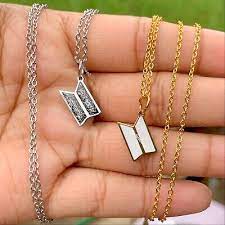 bts stainless steel necklace cute