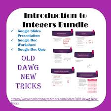 Introduction To Integers Google Bundle