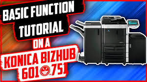 Konica minolta will send you information on news, offers, and industry insights. Konica Basic Function Tutorial On Konica Bizhub 601 751 Youtube