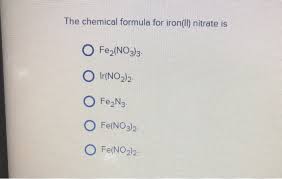 solved the chemical formula for iron ii