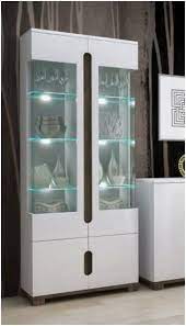 white gloss display cabinet