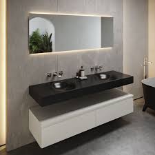 Deep Nocturne Wall Mounted Double Washbasin