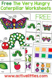Free Printable The Very Hungry Caterpillar Worksheets - Active Littles