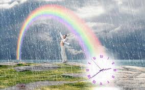 Image result for rainbow clock