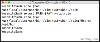 new path to path at command line