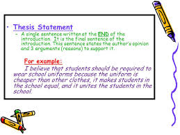 Thesis Statement For Persuasive Essay On School Uniforms