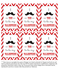 Valentines Day Printables Mustache