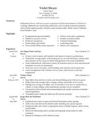 Job Description For Waitress Resume Waitress Resume Examples