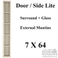 External Muntin Sidelite Door Glass