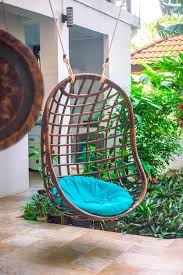 Wicker Hanging Cozy Chair With A Pillow