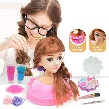 kids dolls styling head makeup comb