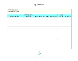 Debt Template Spreadsheet Excel Due Date Reminder Download