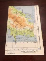 Details About Vintage Sectional World Aeronautical Chart Lake Nicaragua 6th Ed January 1953