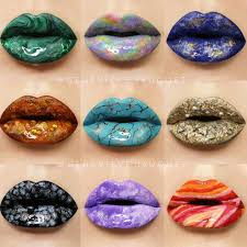 gem stone lip art is the latest beauty