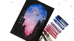 Cara menggambar pemandangan langit malam keren menggunakan crayon. Playtube Pk Ultimate Video Sharing Website