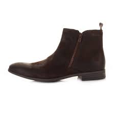 Mens Clarks Chart Zip Brown Waxy Suede Ankle Boots Size 9