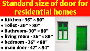 standard size of door for residential