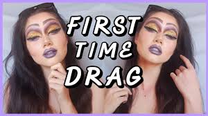 first time drag makeup transformation