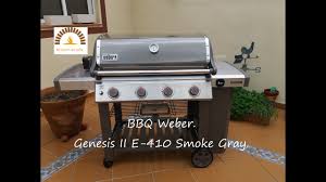 bbq weber génesis ii e 410 smoke gray