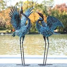 Natelf Garden Crane Sculptures