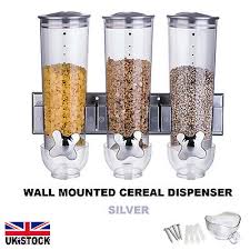 Silver Triple Wall Mounted Dry Food