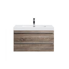 The home depot carries stylish bathroom vanities in a wide array of finishes and sizes, making it easy to discover the one that will become the focal point of your bathroom. Gef Rosalie Vanity With Acrylic Top 36 In Soft Oak Lowe S Canada