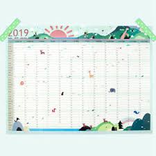 Details About 2019 Year Wall Planner Yearly Annual Calendar Chart Calendar Schedule 43 58cm