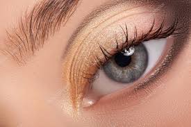 beautiful eye with makeup stock photo
