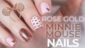 Rose Gold Minnie Mouse Nails | Disney Nails