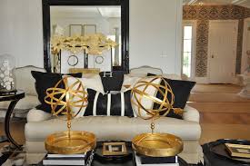 gold and black living room eclectic
