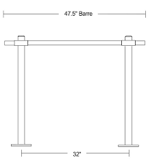 floor mounted wood barres single bar