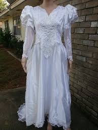 Breaking with tradition, victoria selected an. Vintage 80s White Wedding Dress Bridal Gown 1691945138