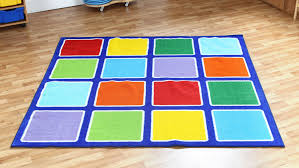 rainbow square placement carpet