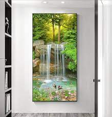 Custom 3d Photo Wall Painting Waterfall