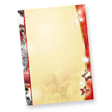 Wähle ein beliebiges briefpapier und drucke. Weihnachtsbriefpapier Zweiseitig 50 Stuck Din A4 90g Weihnachtsmotiv