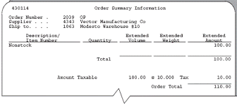 entry and post exles for purchase orders