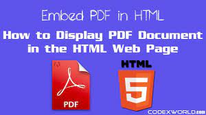 embed pdf doent in html web page