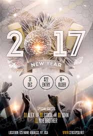New Year Gold Party Free Flyer Template Download For Photoshop New