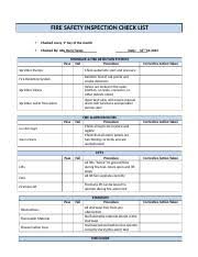 fire inspection checklist 1 docx