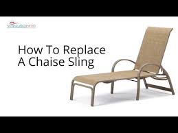 How To Replace A Chaise Lounge Sling